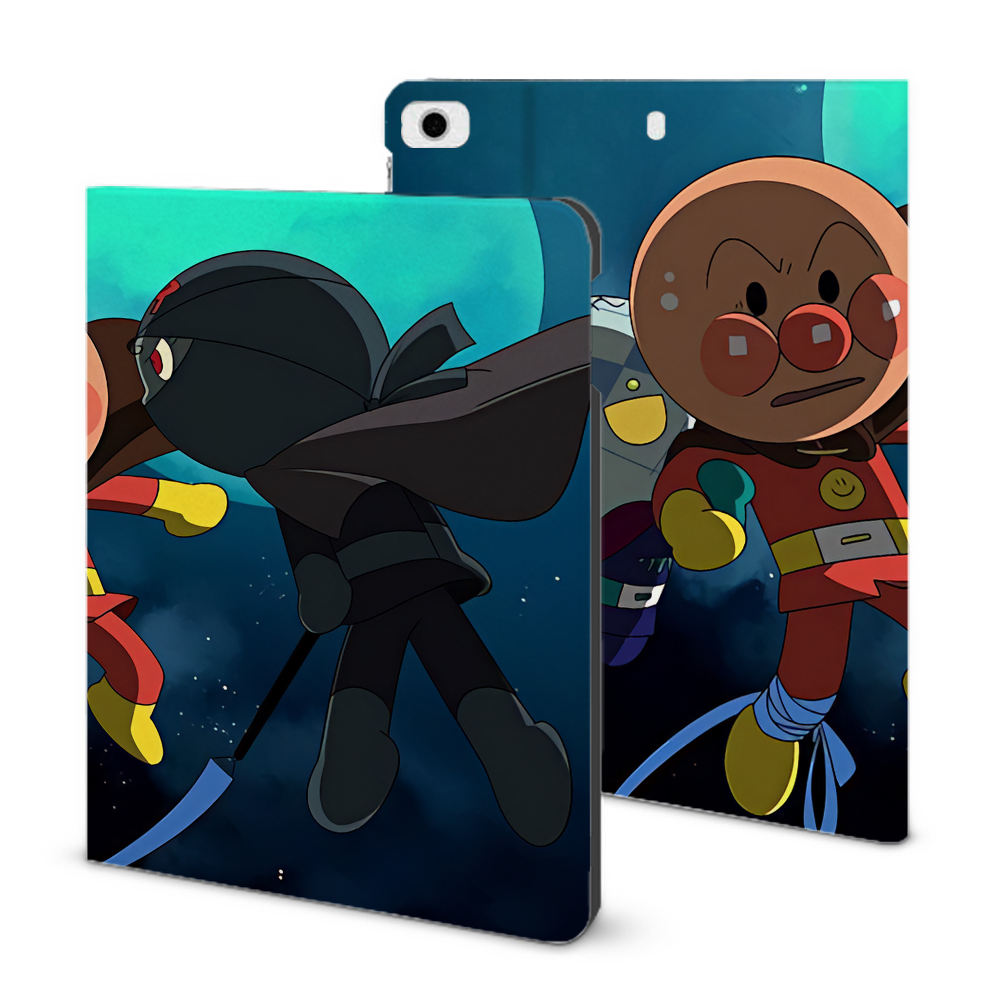 （画像用） アンパンマン Anpanman IPad ケース ブック型 PUレザー TPU 耐衝撃 軽量 薄型 ペン収納なし 全面保護 IPad 各モデル対応